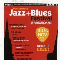 Portsmouth Jazz and Blues Festival, November 11, 2018 [rack card]